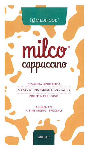 MEDIFOOD MILCO BEVANDA APROTEICA CAPPUCCINO 6 X 200 ML - Farmastop