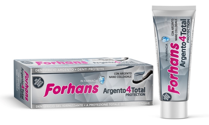 DENTIFRICIO SILVER 4 WHITE FORHANS 75 ML - Farmastop