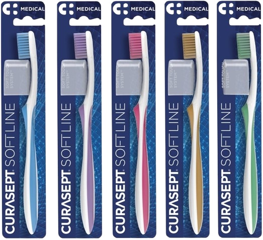 CURASEPT SPAZZOLINO SOFT MEDICAL COLORE AZZURRO - Farmastop