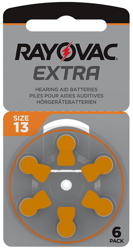 BATTERIA MODELLO 13 PER AMPLIFICATORE ACUSTICO 6 PEZZI - Farmastop