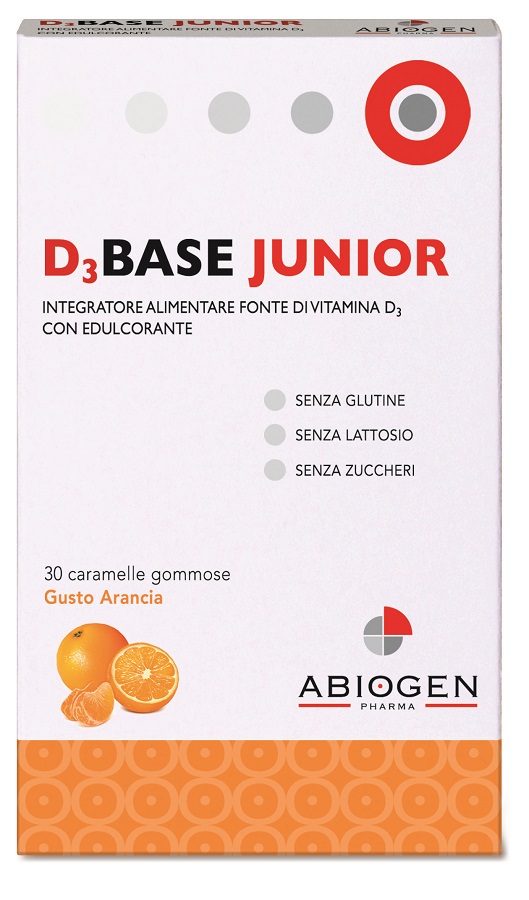 D3BASE JUNIOR 30 CARAMELLE GOMMOSE ARANCIA - Farmastop