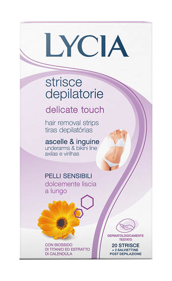 LYCIA STRISCE DEPILATORIE DELICATE TOUCH ASCELLE E INGUINE 20 PEZZI - Farmastop