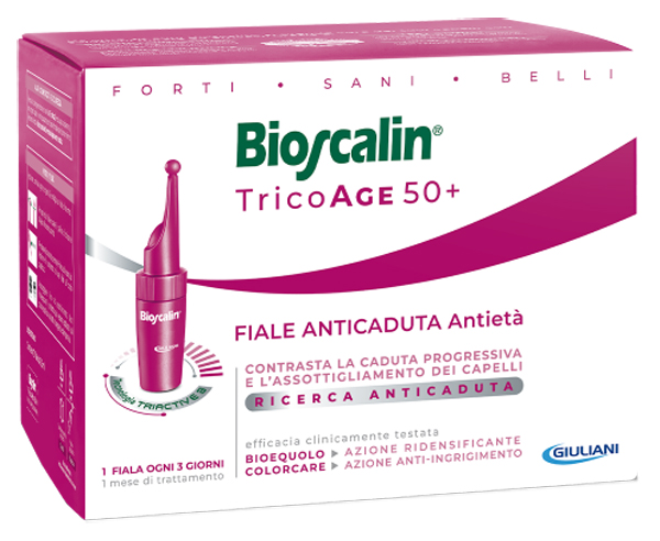 BIOSCALIN TRICOAGE 50+ 20 FIALE ANTICADUTA ANTIETA' DOPPIA TAGLIO PREZZO - Farmastop