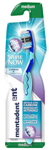 MENTADENT SPAZZOLINO WHITE NOW CARBON - Farmastop