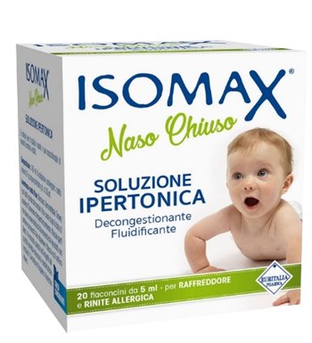 SOLUZIONE IPERTONICA ISOMAX NASO CHIUSO 20 FLACONCINI DA 5 ML - Farmastop