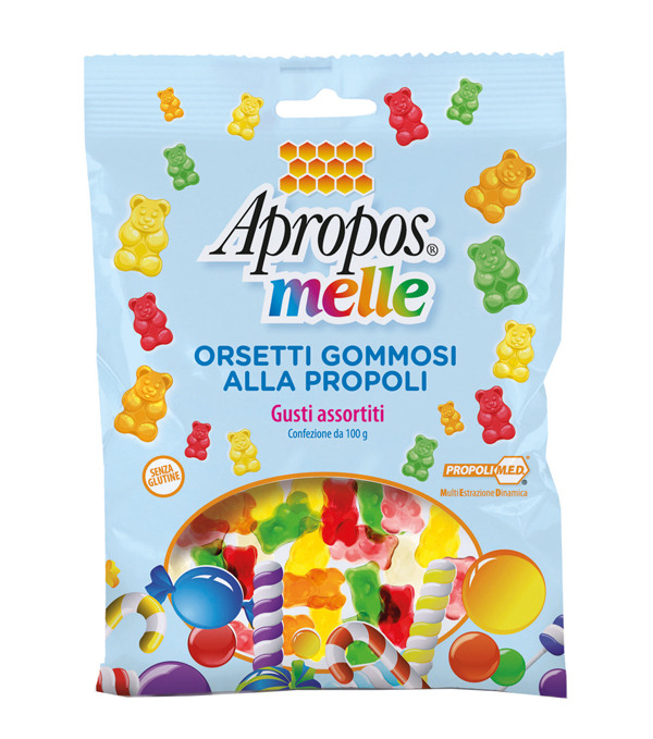 APROPOS MELLE ORSETTI GOMMOSI ALLA PROPOLI GUSTI ASSORTITI 100 G - Farmastop
