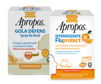 APROPOS SPRAY NO ALCOL + C FLUPROTECT EFFERVESCENTE - Farmastop