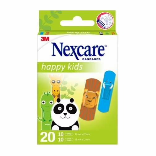 CEROTTI NEXCARE KIDS PLASTERS ANIMALS 20 PEZZI ASSORTITI - Farmastop
