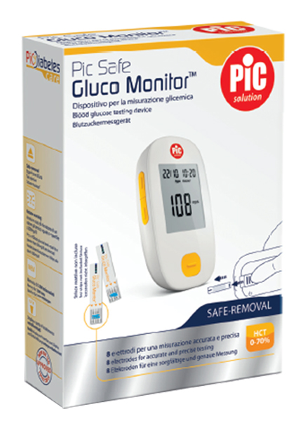 GLUCOMETRO CON MONITOR PIC GLUCO SAFE 1 PEZZO - Farmastop