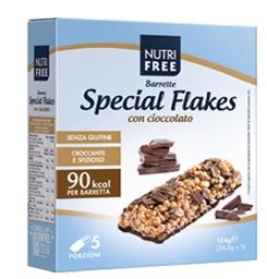 NUTRIFREE BARRETTE SPECIAL FLAKES CIOCCOLATO 24,8 G X 5 - Farmastop
