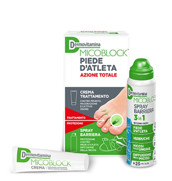 DERMOVITAMINA MICOBLOCK PIEDE D'ATLETA CREMA 30 ML + SPRAY BARRIERA 3 IN 1 100 ML - Farmastop
