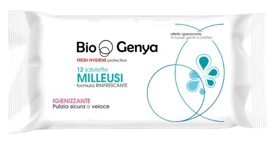 BIOGENYA FRESH HYGIENE PROTECTION 12 SALVIETTE MILLEUSI RINFRESCANTE IGIENIZZANTE - Farmastop
