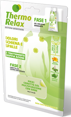 THERMO RELAX FITO GEL DOLORI SCHIENA E SPALLE FASE 2 MAXI CEROTTO GEL MULTIFUNZIONALE CON ERBE 1 PEZZO - Farmastop
