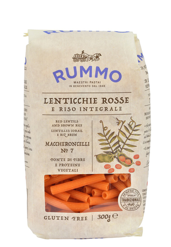 RUMMO MACCHERONCELLI N 7 LENTICCHIE ROSSE E RISO INTEGRALE 300 G - Farmastop