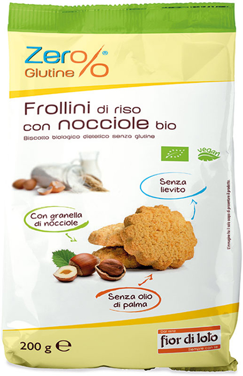 ZER%GLUTINE FROLLINI DI RISO CON NOCCIOLE SENZA GLUTINE 200 G - Farmastop
