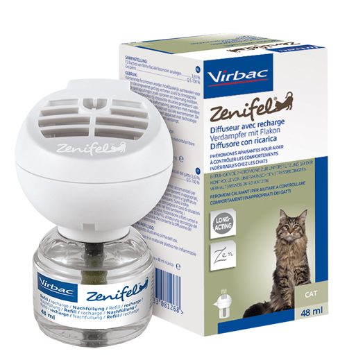 ZENIFEL DIFFUSORE FEROMONI CALMANTI GATTO CON RICARICA 48 ML - Farmastop