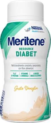 MERITENE RESOURCE DIABET VANIGLIA ALIMENTO IPERPROTEICO 28 VITAMINE E MINERALI 200 ML - Farmastop