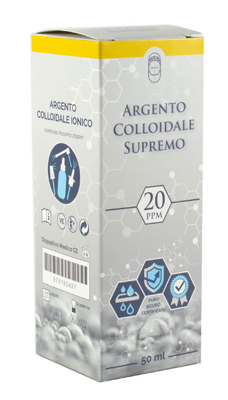 ARGENTO COLLOIDALE SUPREMO 20PPM CERTIFICATO SPRAY CON CONTAGOCCE + EROGATORE NASO + EROGATORE GOLA + EROGATORE PELLE - Farmastop