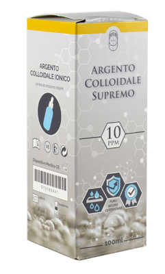 ARGENTO COLLOIDALE SUPREMO 10PPM CERTIFICATO CON CONTAGOCCE 100 ML - Farmastop