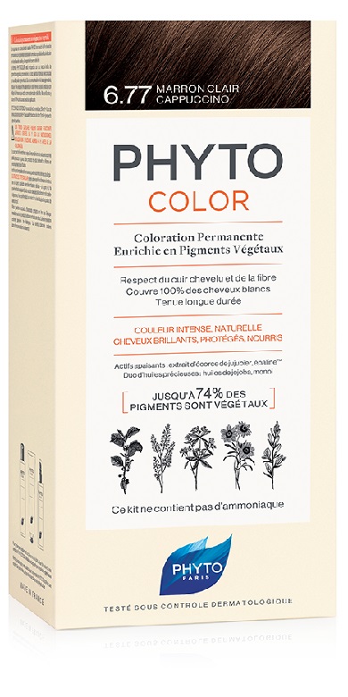 PHYTOCOLOR 6.77 MARR CHIA CAPP 1 LATTE + 1 CREMA + 1 MASCHERA + 1 PAIO DI GUANTI - Farmastop
