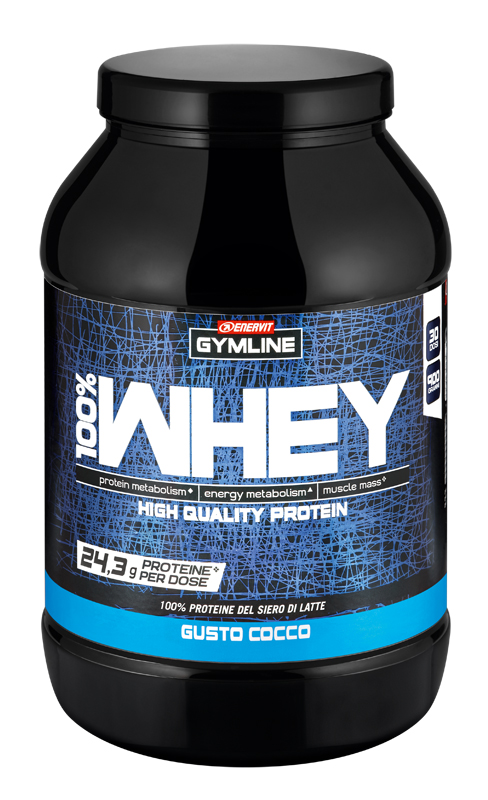 GYMLINE 100% WHEY CONCENTRATE COCCO 900 G - Farmastop