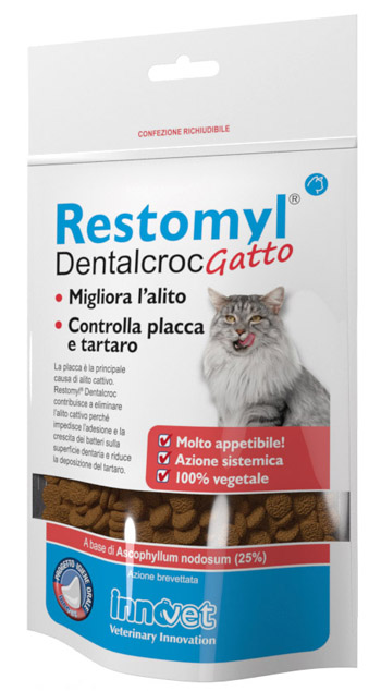 RESTOMYL DENTALCROC GATTO BUSTA 60 G - Farmastop