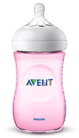 AVENT BIBERON NATURAL PP 260ML ROSA SINGLE PACK - Farmastop
