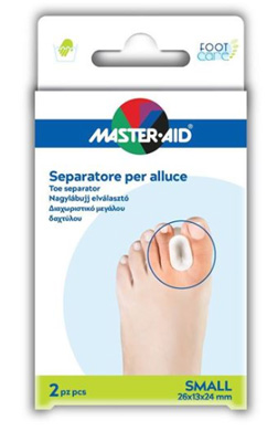 SEPARATORE DITA IN GEL MASTER-AID FOOTCARE PER ALLUCE SMALL 2 PEZZI D1 - Farmastop