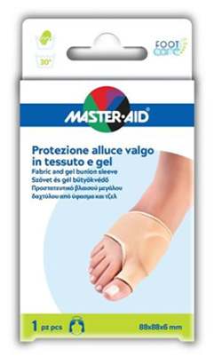 PROTEZIONE IN GEL E TESSUTO MASTER-AID FOOTCARE PER ALLUCE VALGO 1 PEZZO D5 - Farmastop