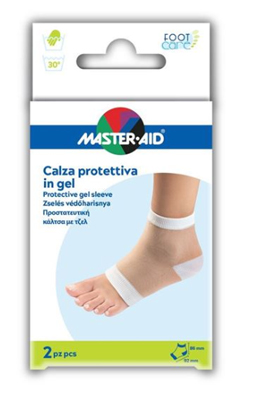 CALZA CON PROTEZIONE MASTER-AID FOOTCARE IDRATANTE IN GEL/TESSUTO PER TALLONI 2 PEZZI F1 - Farmastop