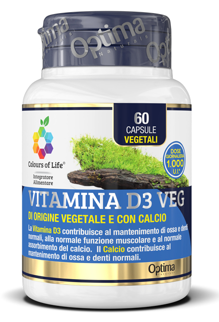 COLOURS OF LIFE VITAMINA D3 VEG 60 CAPSULE 500 MG - Farmastop