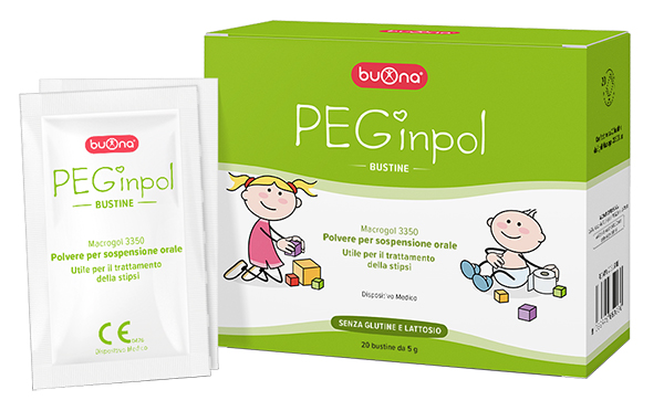 PEGINPOL MACROGOL 3350 SOSPENSIONE ORALE 20 BUSTINE - Farmastop