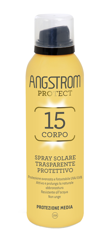 ANGSTROM PROTECT 15 CORPO SPRAY SOLARE TRASPARENTE 150 ML - Farmastop