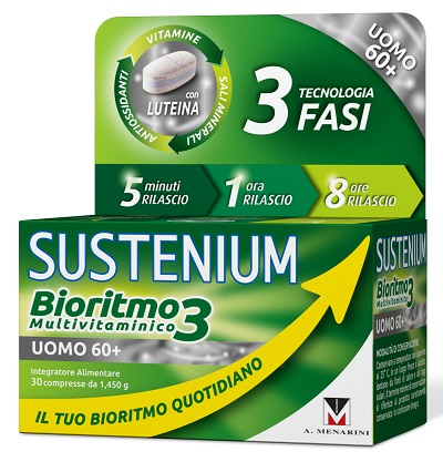 SUSTENIUM BIORITMO3 UOMO 60+ 30 COMPRESSE - Farmastop