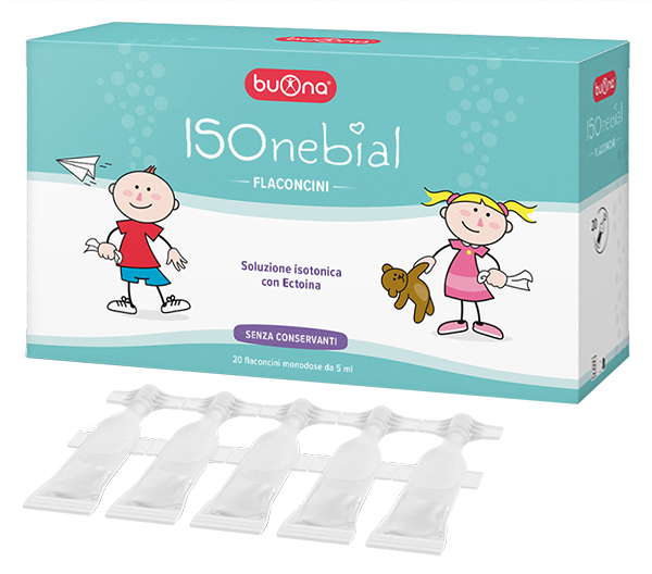 ISONEBIAL SOLUZIONE ISOTONICA 0,9% CON AGGIUNTA DI ECTOINA 20 FLACONCINI MONODOSE 5 ML - Farmastop