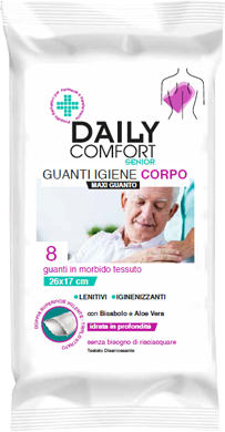 DAILY COMFORT SENIOR GUANTO DETERGENTE 8 PEZZI - Farmastop