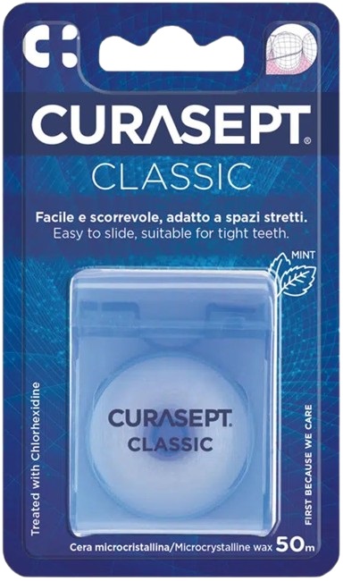 CURASEPT FLOSS CLASSIC CERATO CLOREXIDINA - Farmastop