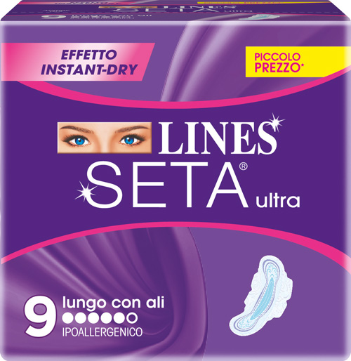 LINES SETA ULTRA ASSORBENTI LUNGHI 9 PEZZI - Farmastop