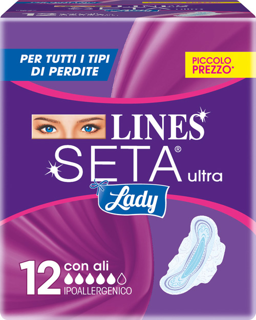 LINES SETA ULTRA LADY CON ALI 12 PEZZI - Farmastop