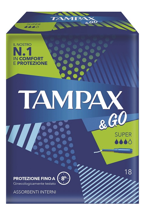 TAMPAX&GO SUPER 18 PEZZI - Farmastop