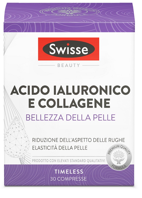 SWISSE ACIDO IALURONICO COLLAGENE BELLEZZA DELLA PELLE 30 COMPRESSE - Farmastop