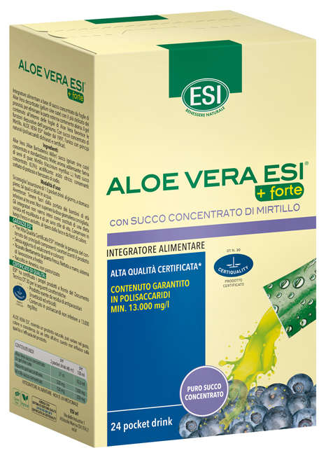 ESI ALOE VERA SUCCO + FORTE MIRTILLO 24 POCKET DRINK - Farmastop