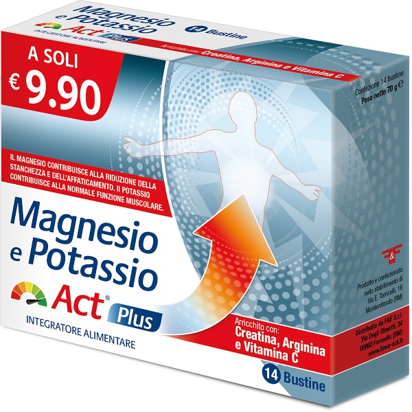 MAGNESIO E POTASSIO ACT PLUS 14 BUSTINE - Farmastop