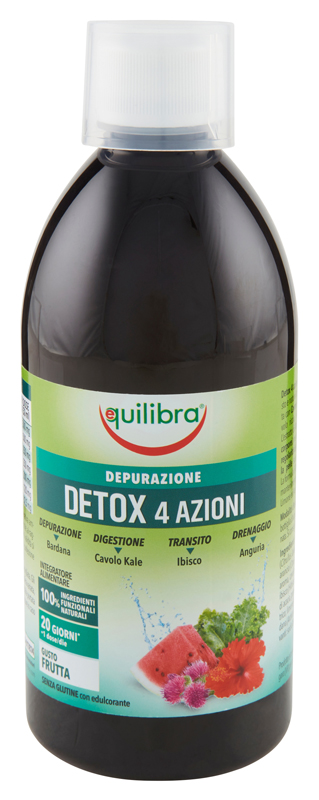 DETOX 4 AZIONI GUSTA FRUTTA 500 ML - Farmastop