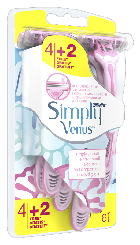 GILLETTE VENUS SIMPL3 4 PEZZI + 2 G - Farmastop
