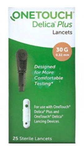LANCETTE PUNGIDITO ONETOUCH DELICA PLUS 25 PEZZI - Farmastop