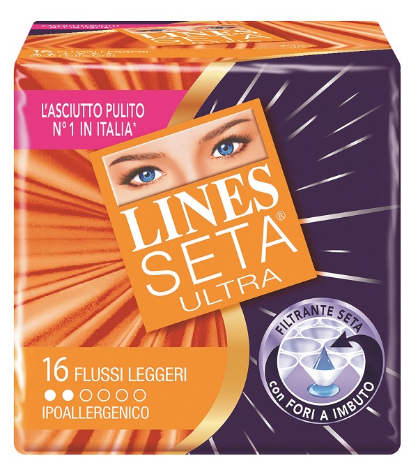 ASSORBENTE LINES SETA ULTRA LEGGERO 16 PEZZI - Farmastop