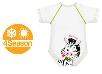 BODY 0/36M BIO COTTON 4SEASON ZEBRA - Farmastop