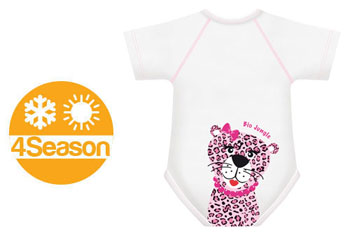 BODY 0/36M BIO COTTON 4SEASON LEOPARDO - Farmastop