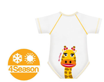 BODY 0/36M BIO COTTON 4SEASON GIRAFFA - Farmastop